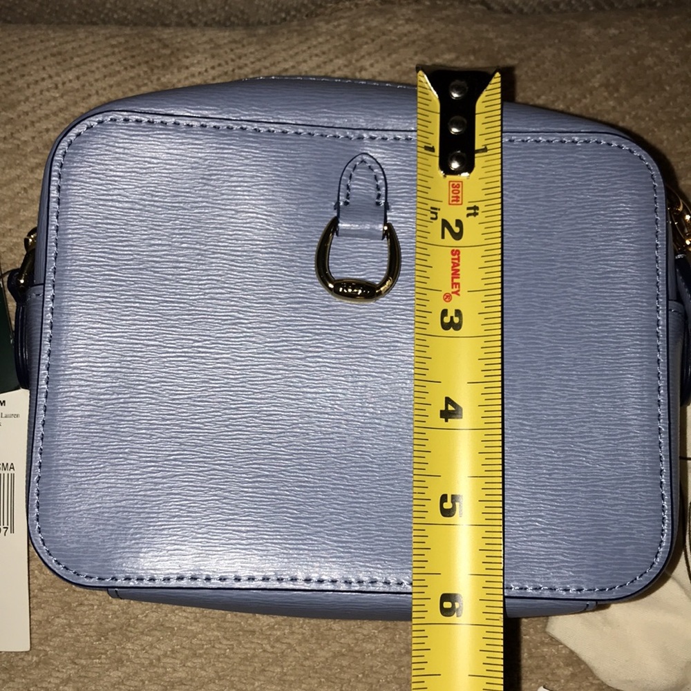 Vintage Ralph Lauren BLUE Small Pocketbook Never Used Tags Still On Dust Bag - Picture 6 of 11